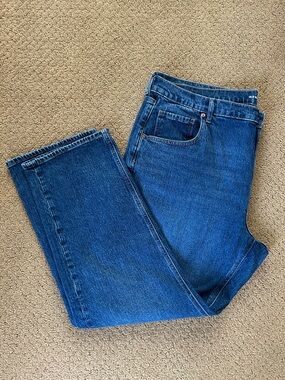 New Old Navy slouchy straight leg blue jeans